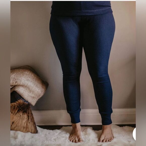 THE SIMPLE FOLK The Ribbed Legging Indigo - Picture 6 of 8